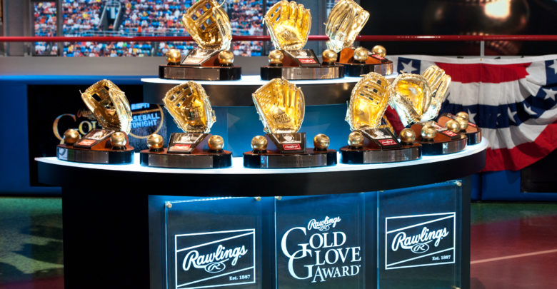 Rawlings Gold Glove Award trophies